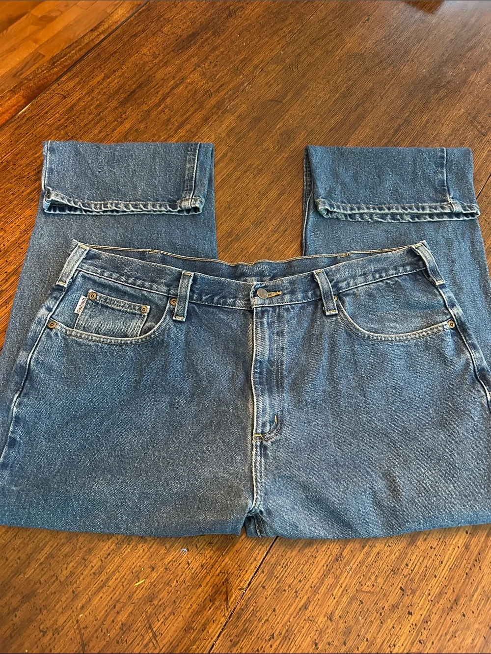 Carhartt Men's Straight Leg Denim Jeans - Blue 40 x 30 EUC
